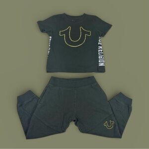 True Religion 2pc Toddler Tee & Jogger Set
